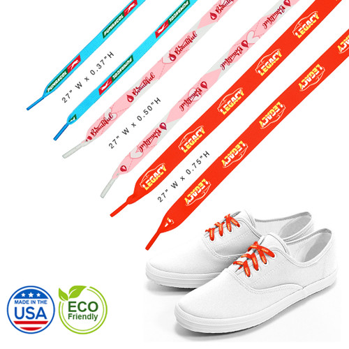 LS-1010-ECO - Made in the USA 27" Eco-Friendly Custom Shoelaces LS-1010-ECO - Made in the USA 27" Eco-Friendly Custom Shoelaces