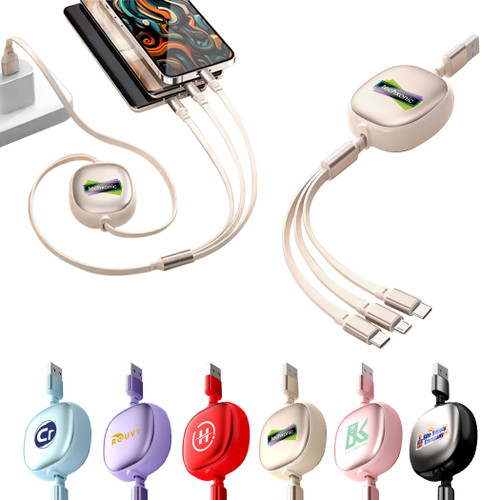 DW-3017 - Nexus 100W 3-in-1 Retractable Cable