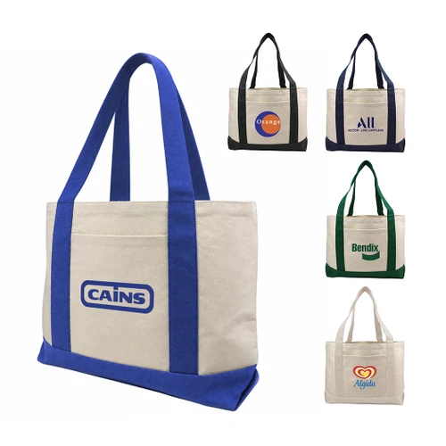 B-6458  -  Cape Cod Two-Tone Canvas Boat Tote