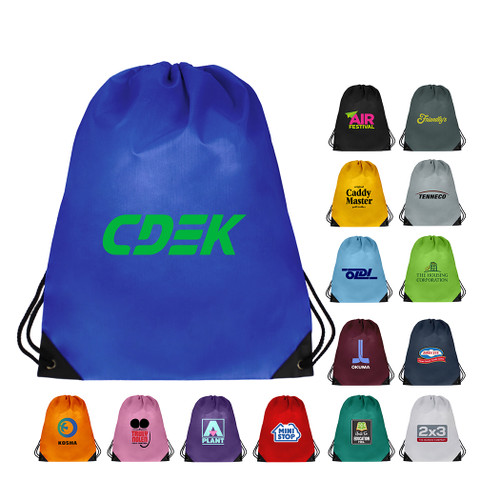 B-6266 - Sprint 210D Polyester Drawstring Backpack
