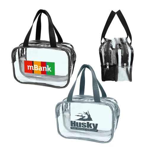 B-A3020 - Vista TPU Dual-Compartment Clear Travel Tote