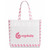 B-9212 - Belmont Border Accent Zippered Tote Bag