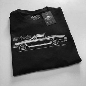 AUTOTEES DESIGN T-SHIRT FOR TRIUMPH STAG CAR ENTHUSIASTS (v1) AUTOTEES DESIGN T-SHIRT FOR TRIUMPH STAG CAR ENTHUSIASTS (v1)