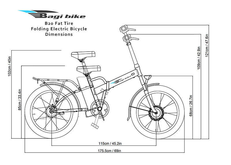 folding bike size chart