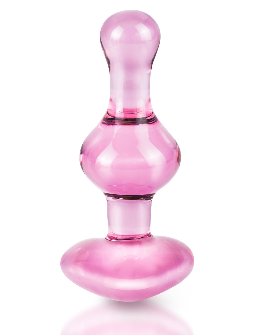 pipedream anal plug Get Fetish Pleasure Play's Large Pink Silicone Green Jewel Butt Plug Only  at Castle Megastore main image 1