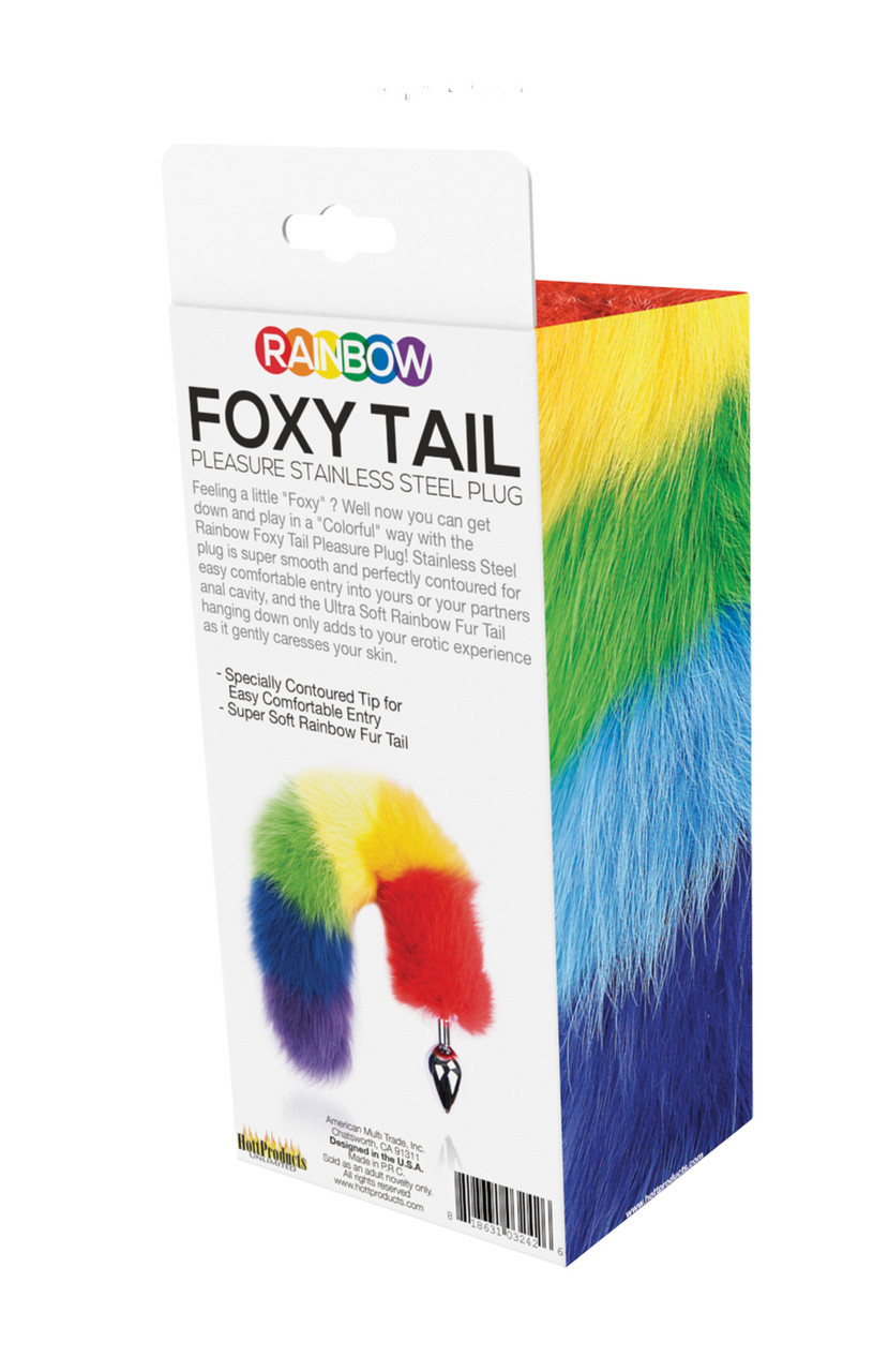 Rainbow Foxy Tail Butt Plug