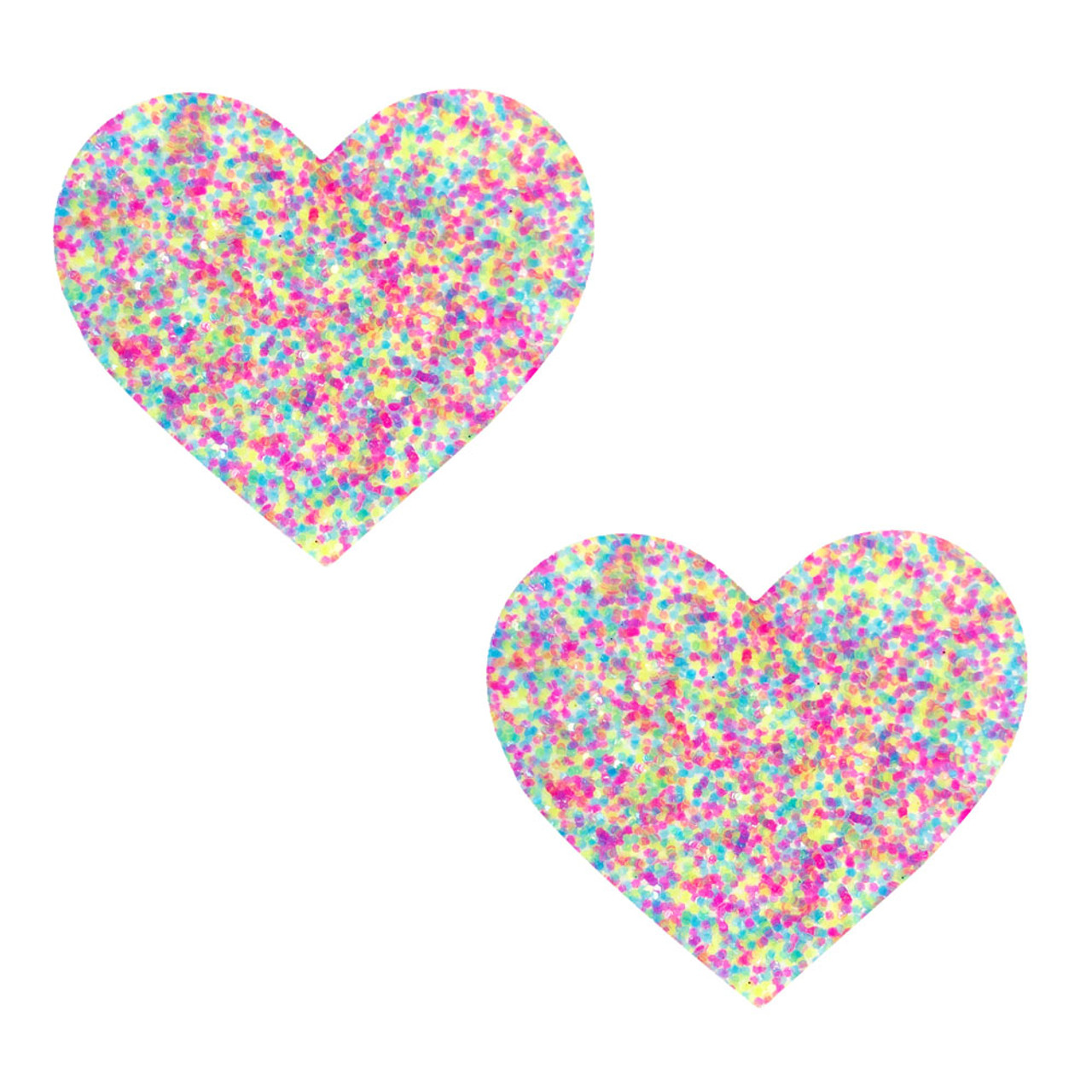 Neon Colors Heart Shaped Glitter NS02