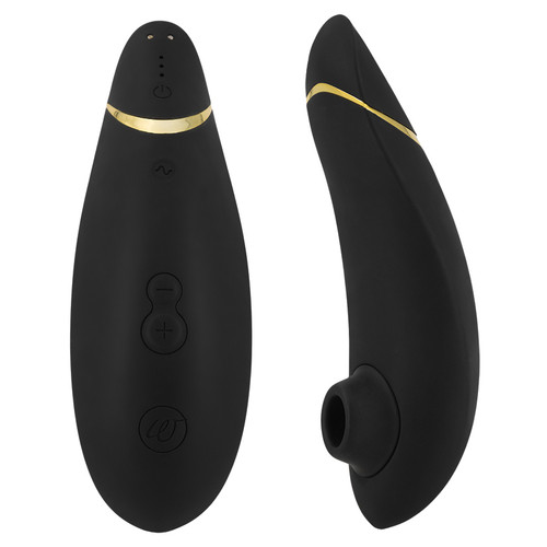 Womanizer Premium Clitoris Stimulator Vibrator-Black/Gold