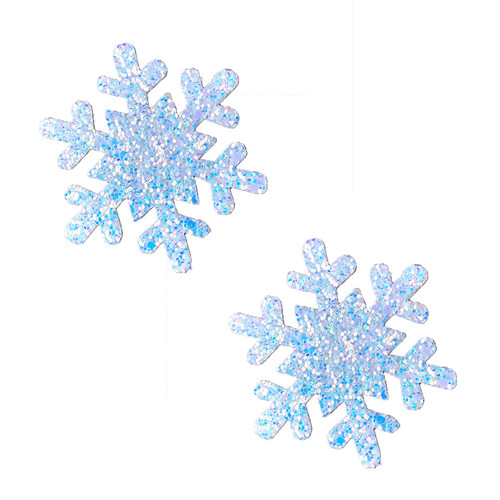 White Frost Glitter Snowflake Christmas Nipztix Pasties