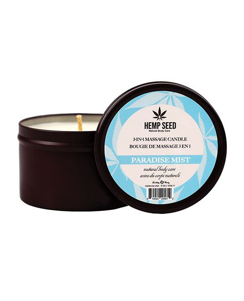 Summer Scents Hemp Seed Massage Candle by Earthly Body-Paradise Mist