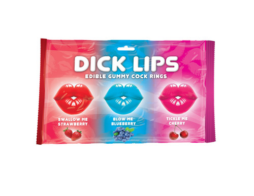 Dick Lips Edible Gummy Cock Rings 3 Pack