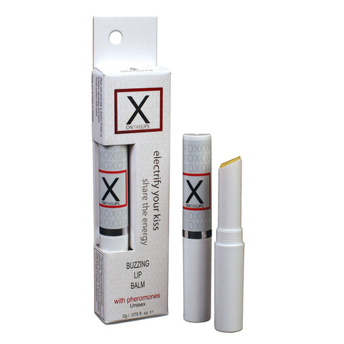 X On the Lips Unisex Buzzing Lip Balm with Pheromones by Sensuva-Original