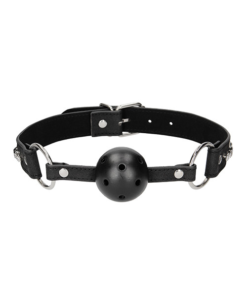 Shots Ouch! Black Diamond Studded Breathable Ball Gag