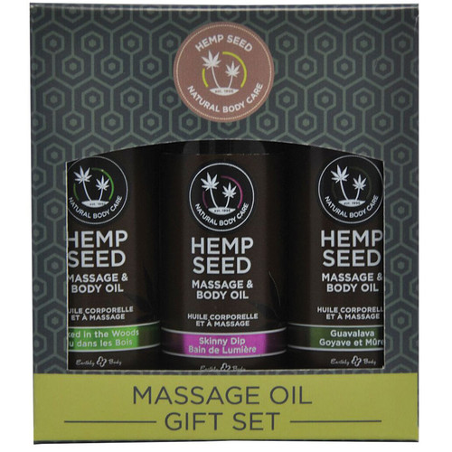 Hemp Seed Massage and Body Oil Gift Set by Earthly Body