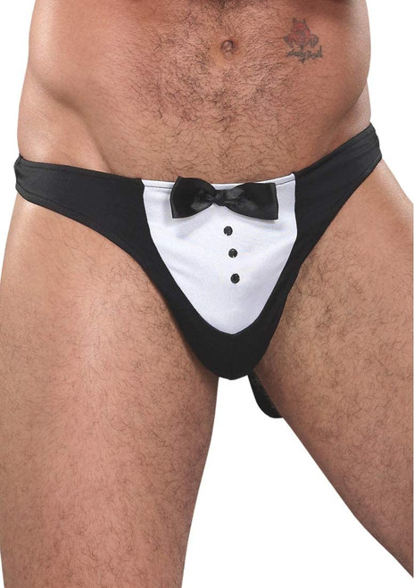 Male Power Maitre D Tuxedo Thong for Men