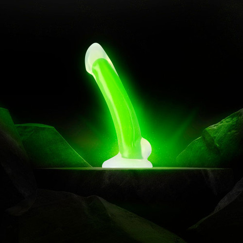 Neo Elite Glow in the Dark Omnia Neon Green Dual Density 7 Inch Dildo