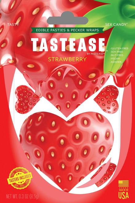 Tastease Strawberry Edible Nipple Pasties and Pecker Wraps