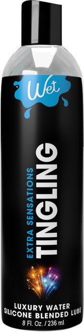 Wet Extra Sensations Tingling Cooling Hybrid Lubricant-8 fl oz