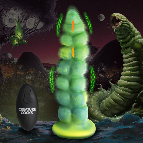 Creature Cocks Squirmer Thrusting and Vibrating Silicone Dildo
