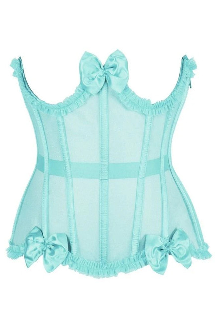 Daisy Corsets Mint Green Mesh Under Bust Burlesque Corset Cincher