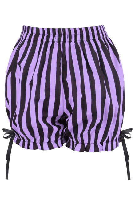 Daisy Corsets Black and Light Purple Striped Bloomers