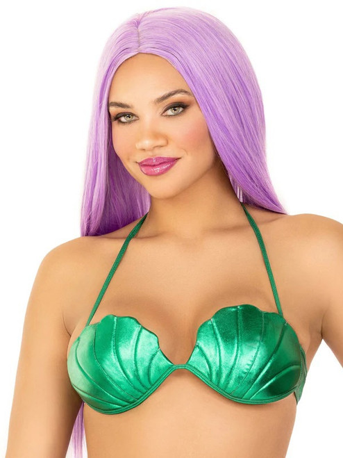 Green Mermaid Shell Bra Top
