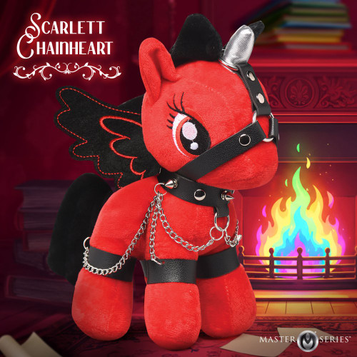 Scarlet Chainheart Bondage Pony Stuffed Animal