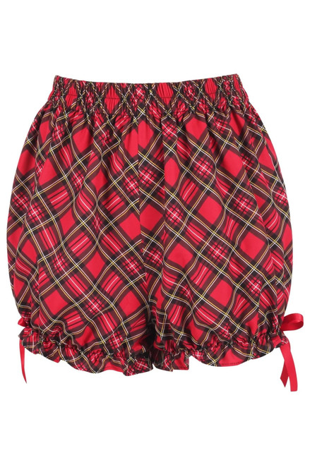 Daisy Corsets Red Plaid Crepe Bloomers