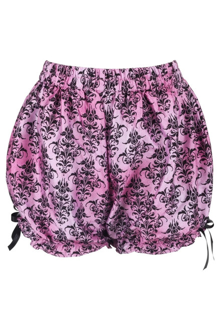 Daisy Corsets Pink and Black Damask Pattern Crepe Bloomers Daisy Corsets Pink and Black Damask Pattern Crepe Bloomers