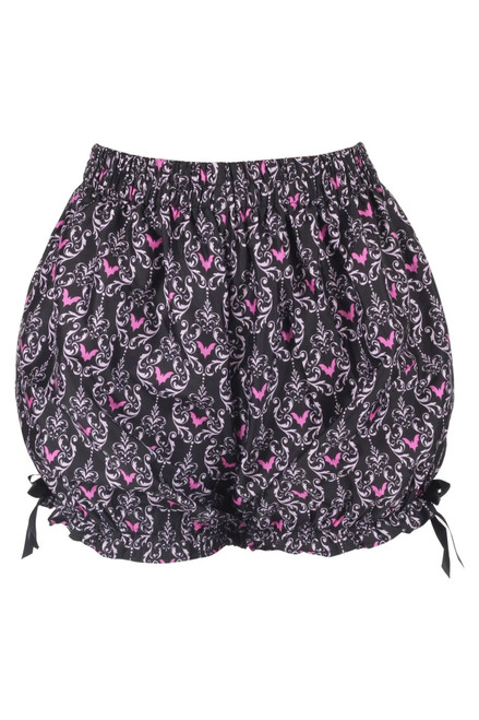 Daisy Corsets Pink and Black Damask Bats Crepe Bloomers Daisy Corsets Pink and Black Damask Bats Crepe Bloomers