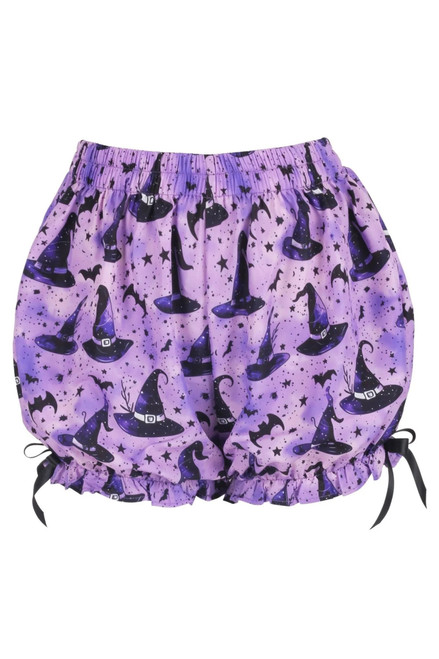 Daisy Corsets Purple Witch Hats and Bats Crepe Bloomers Daisy Corsets Purple Witch Hats and Bats Crepe Bloomers