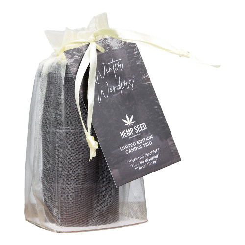 Holiday 2025 Winter Wonders Hemp Seed Massage Candle Trio Set