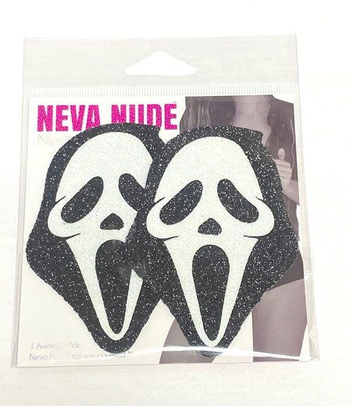 Scream Ghost Face Halloween Nipple Cover Pasties