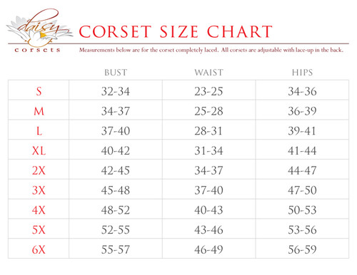 Daisy Corsets Size Chart