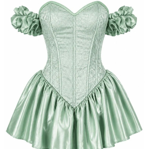 Daisy Corsets Mint Green Brocade Corset Dress