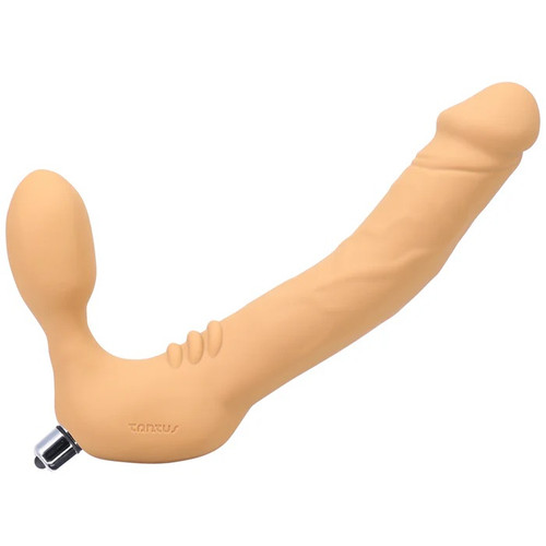 Feeldoe Vibrating Strapless Strap Ons by Tantus-Classic Honey