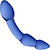 Chrystalino Blue Superior Glass Dildo Wand