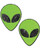 Pastease Glow In The Dark Nipple Pasties-Alien with Black Eyes