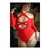 Havana Nights Red Long Sleeve Bodysuit by Fantasy Lingerie