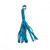 Foxtails Leather Flogger 12 inch-Aqua