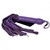 Foxtails Leather Flogger 12 inch-Purple