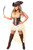 Daisy Corsets Pirate Captain Brown Corset Costume