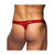 Male Power Stretch Lace Bong Thong for Men-Red