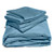 Liberator Liquid Velvet Fitted Sheet and 2 Pillow Covers-Cyan