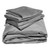 Liberator Liquid Velvet Fitted Sheet and 2 Pillow Covers-Grey