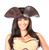 Faux Leather Pirate Hat-Dark Brown