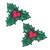Pastease Christmas Holly with Red Berries Nipple Pasties