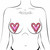 Pastease Christmas Candy Cane Heart Peek A Boob Nipple Pasties