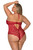 Sugar and Spice Red Lace Teddy