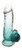 Shades 6 Inch Gradient Clear and Emerald Dildo